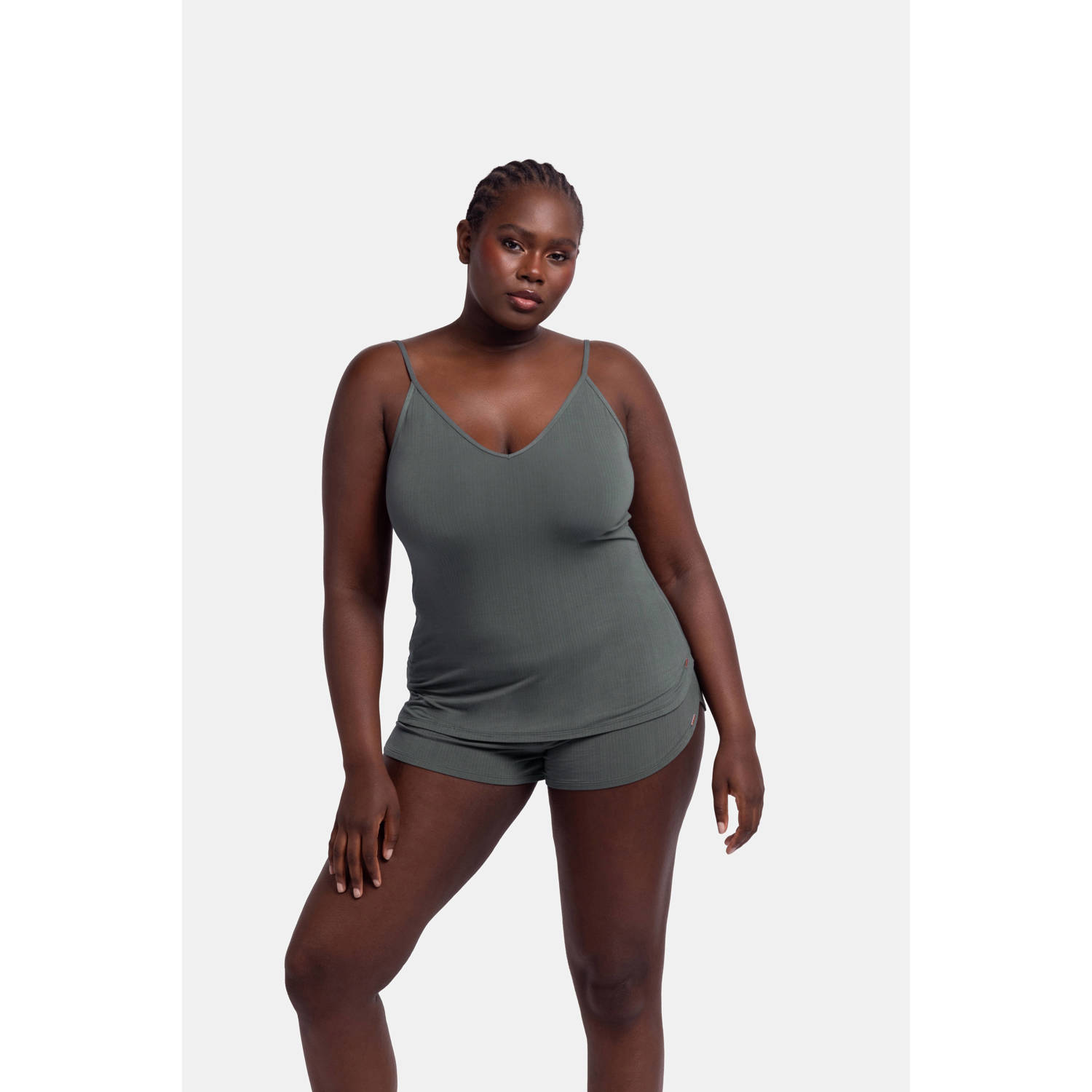 Dorina pyjamatop Origins donkergroen