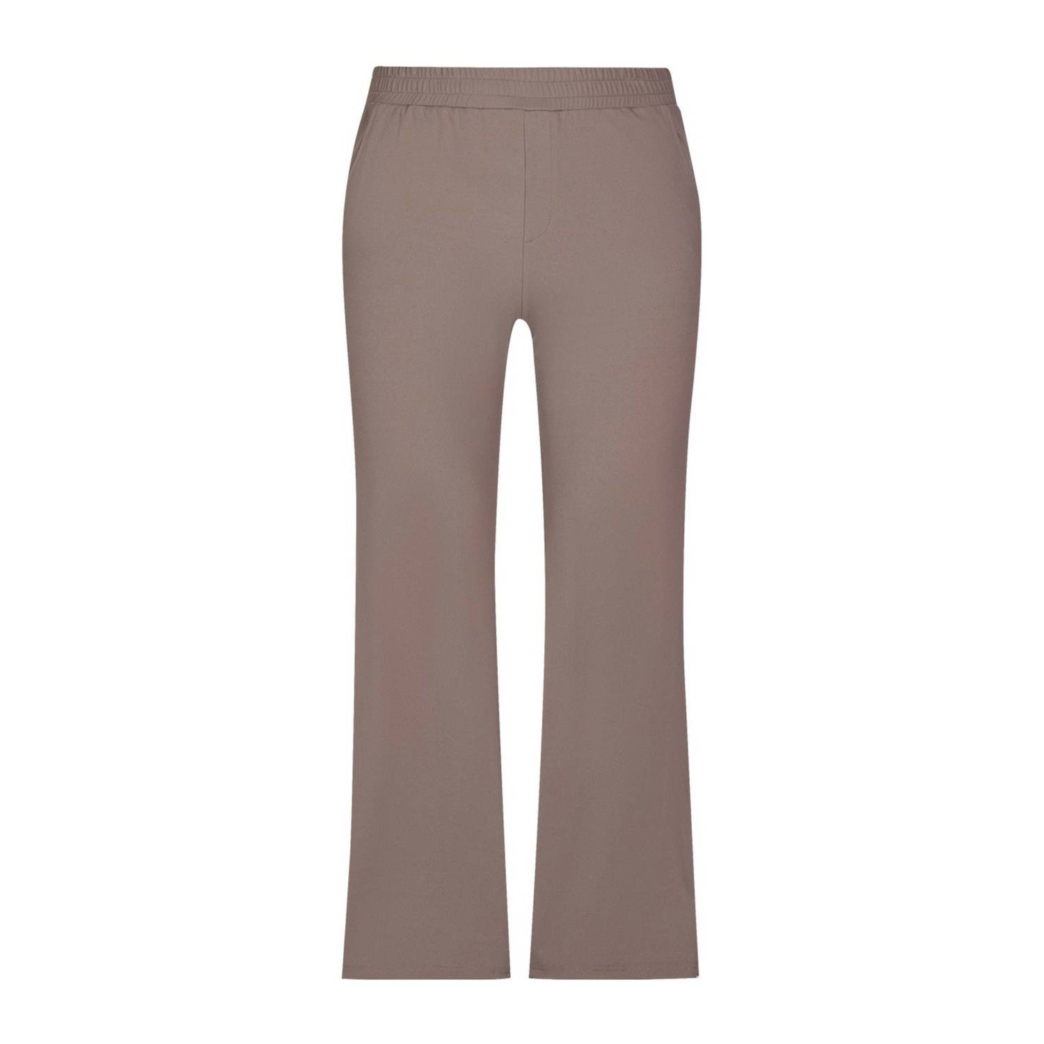 Exxcellent wide leg broek donkerbruin