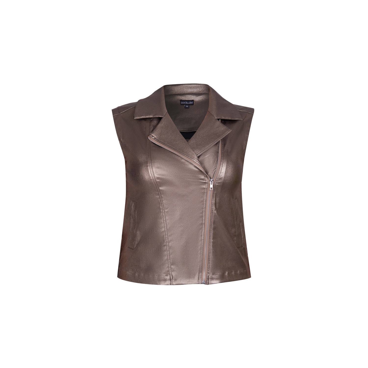 Exxcellent coated gilet brons