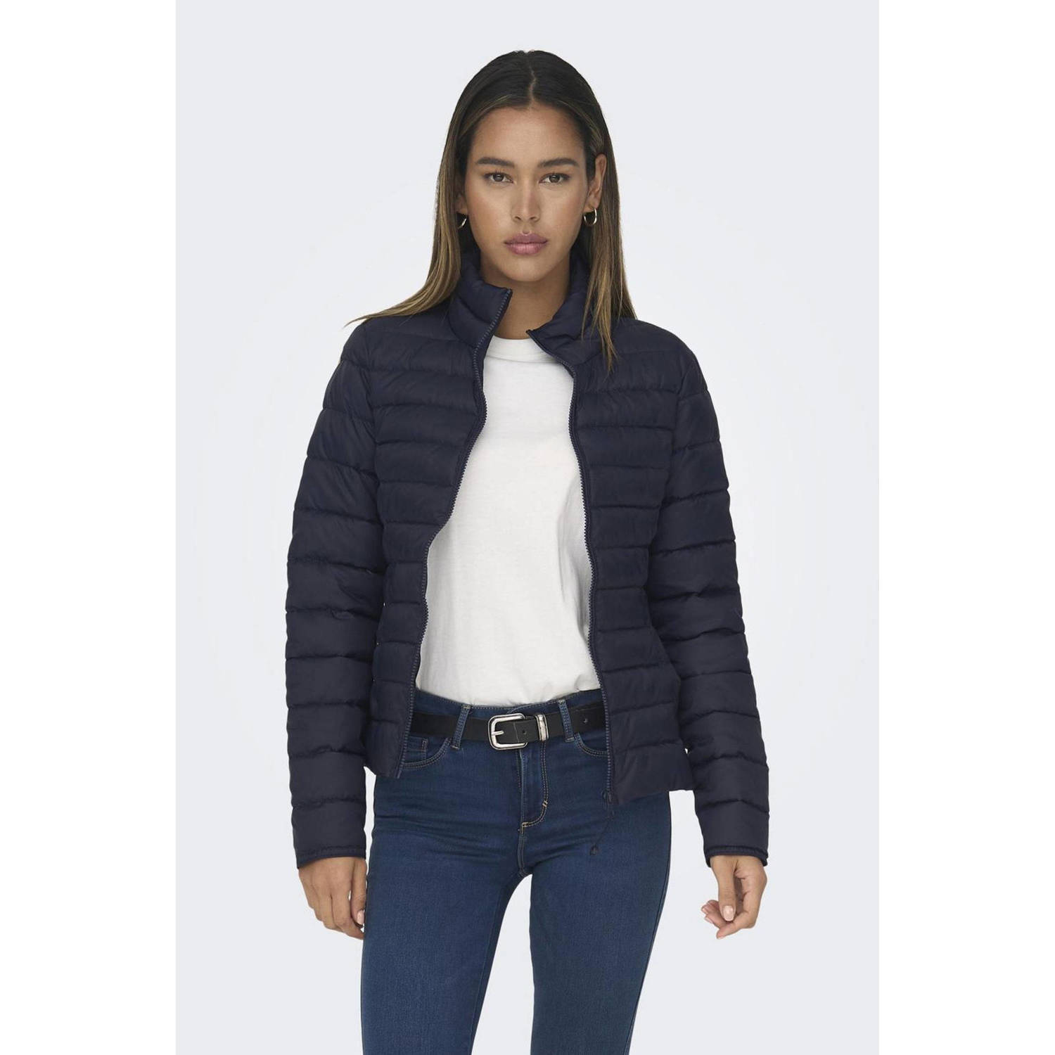 ONLY gewatteerde jas ONLTAHOE donkerblauw
