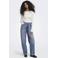 ONLY straight leg jeans ONLGIANNA medium blue denim