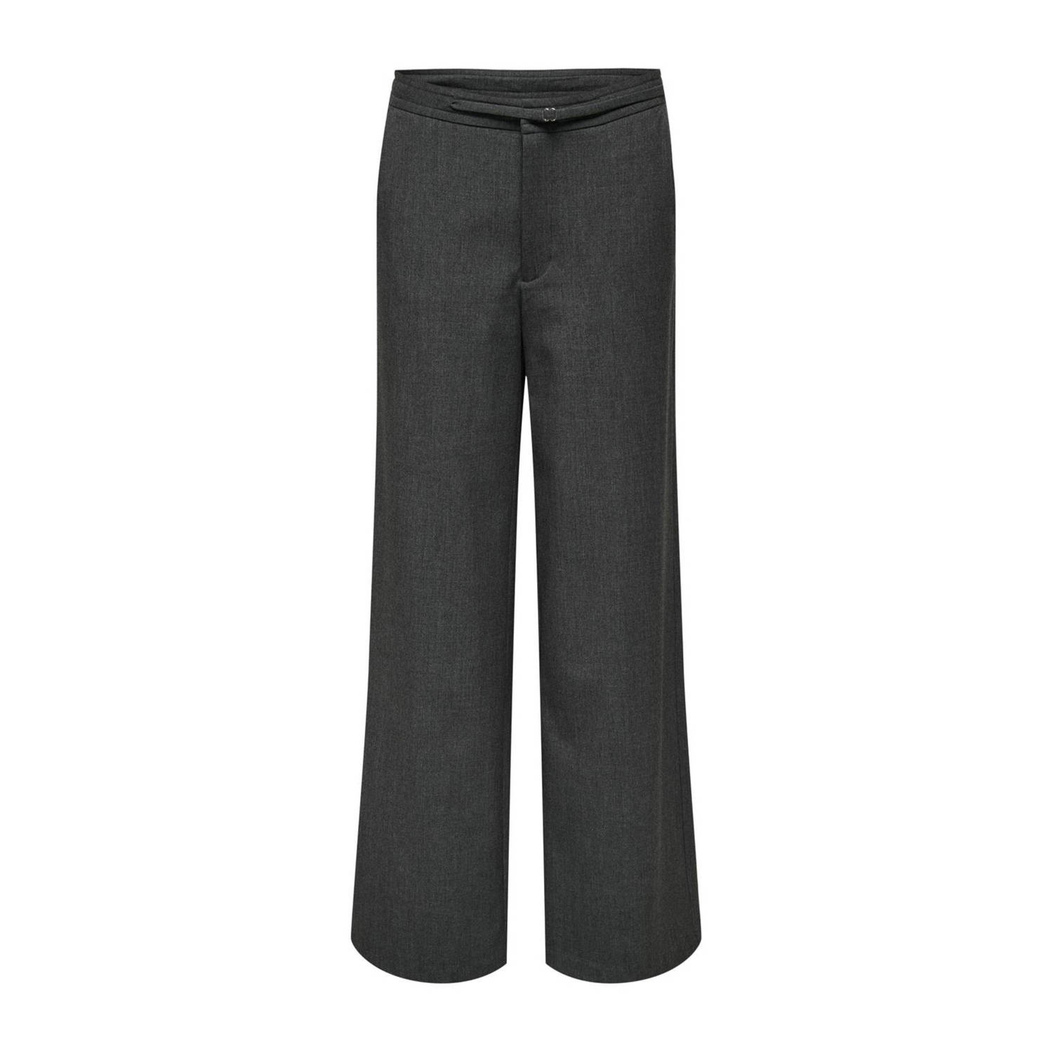 ONLY wide leg pantalon ONLMAVIS grijs