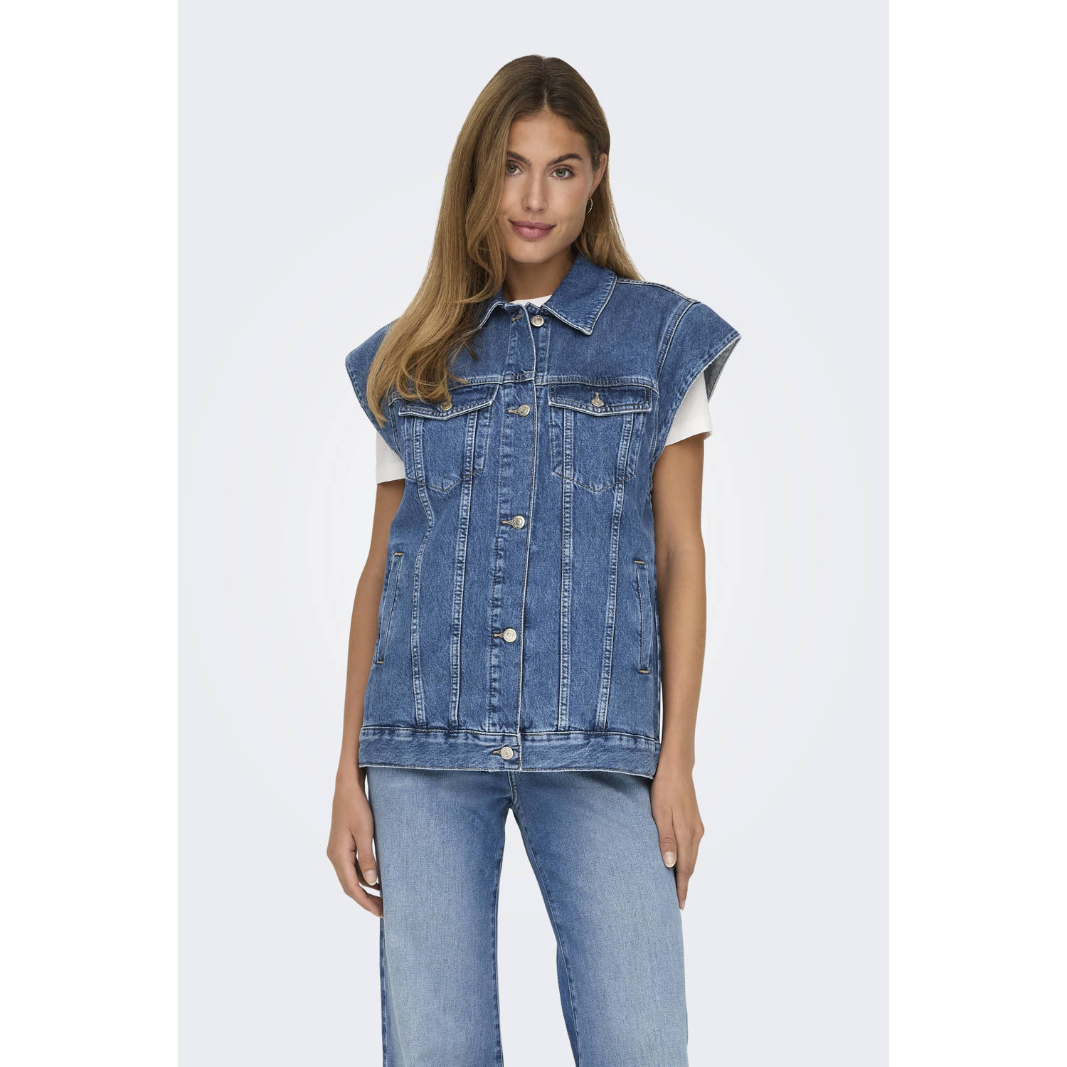 ONLY gilet medium blue denim