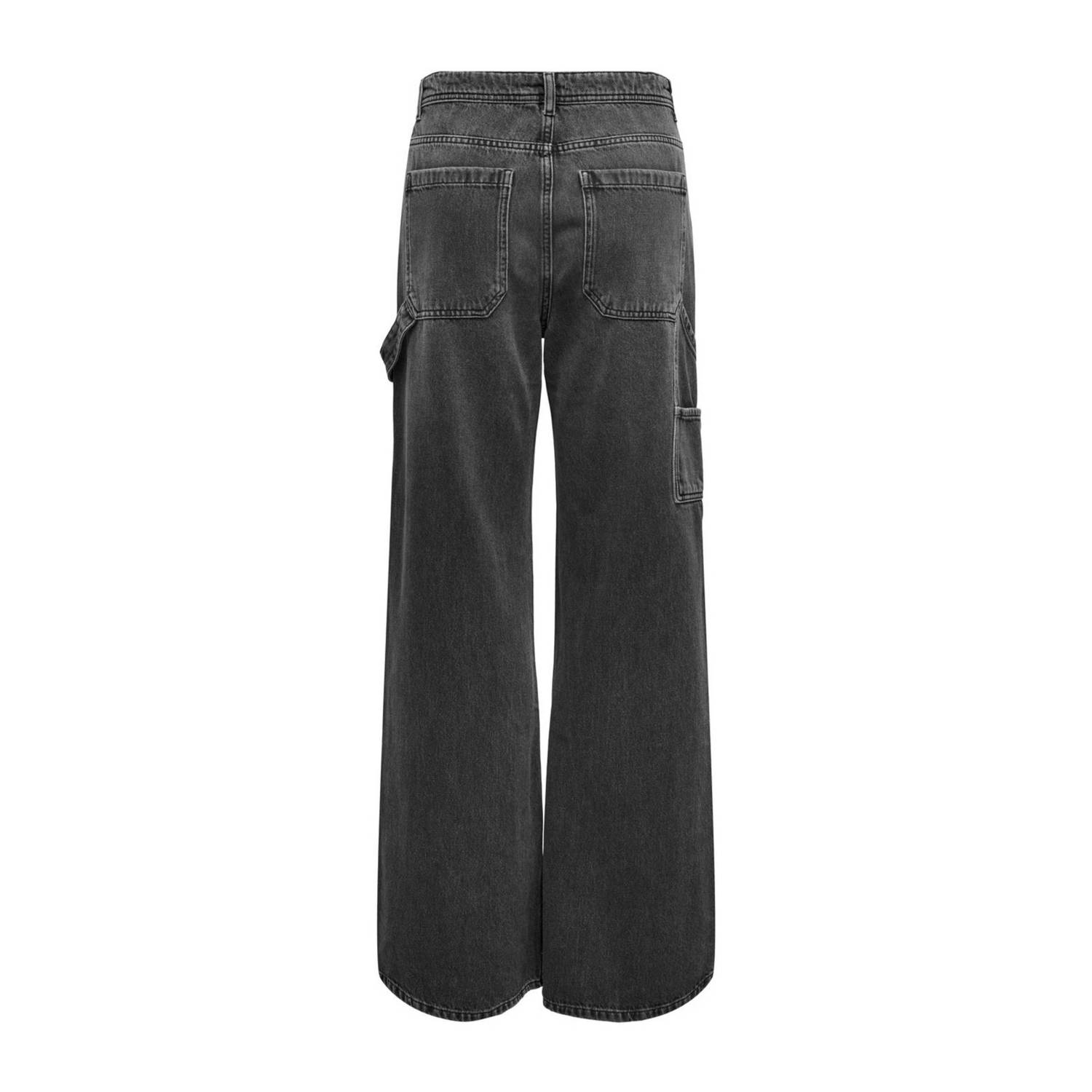 ONLY high waist cargo jeans ONLWEST black denim
