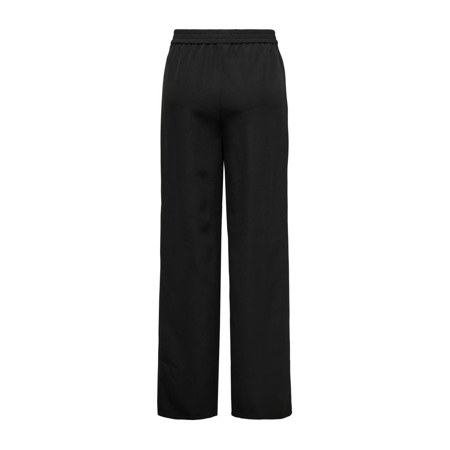 ONLY high waist straight fit pantalon ONLMELLIE zwart