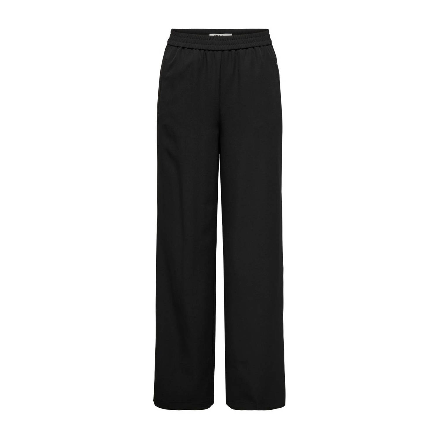 ONLY high waist straight fit pantalon ONLMELLIE zwart