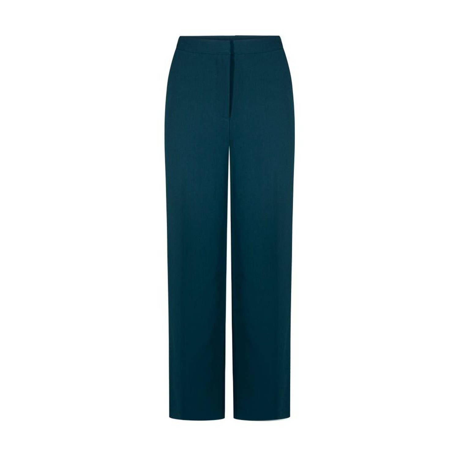 Another-Label wide leg broek Moore donkerblauw