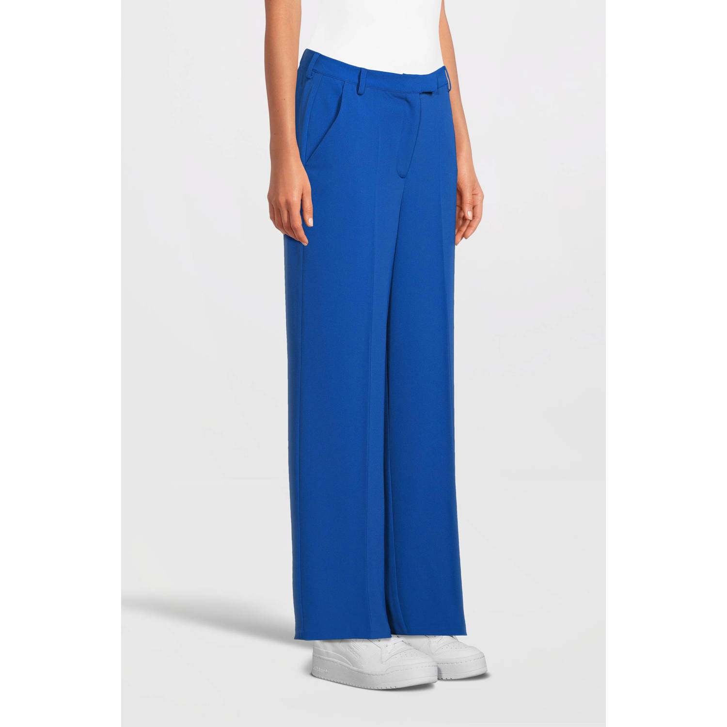 Another-Label straight fit pantalon Doore blauw