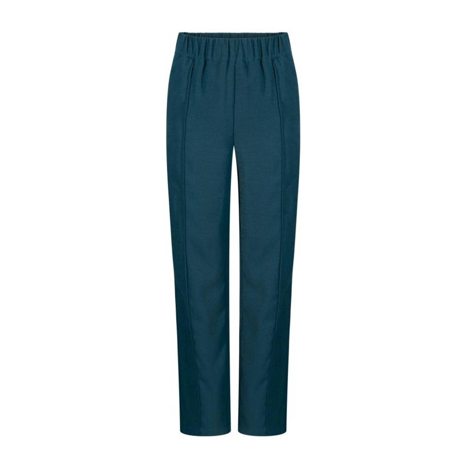 Another-Label straight fit broek Estelle donkerblauw