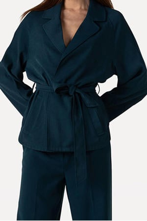 rechtvallende blazer Isha donkerblauw