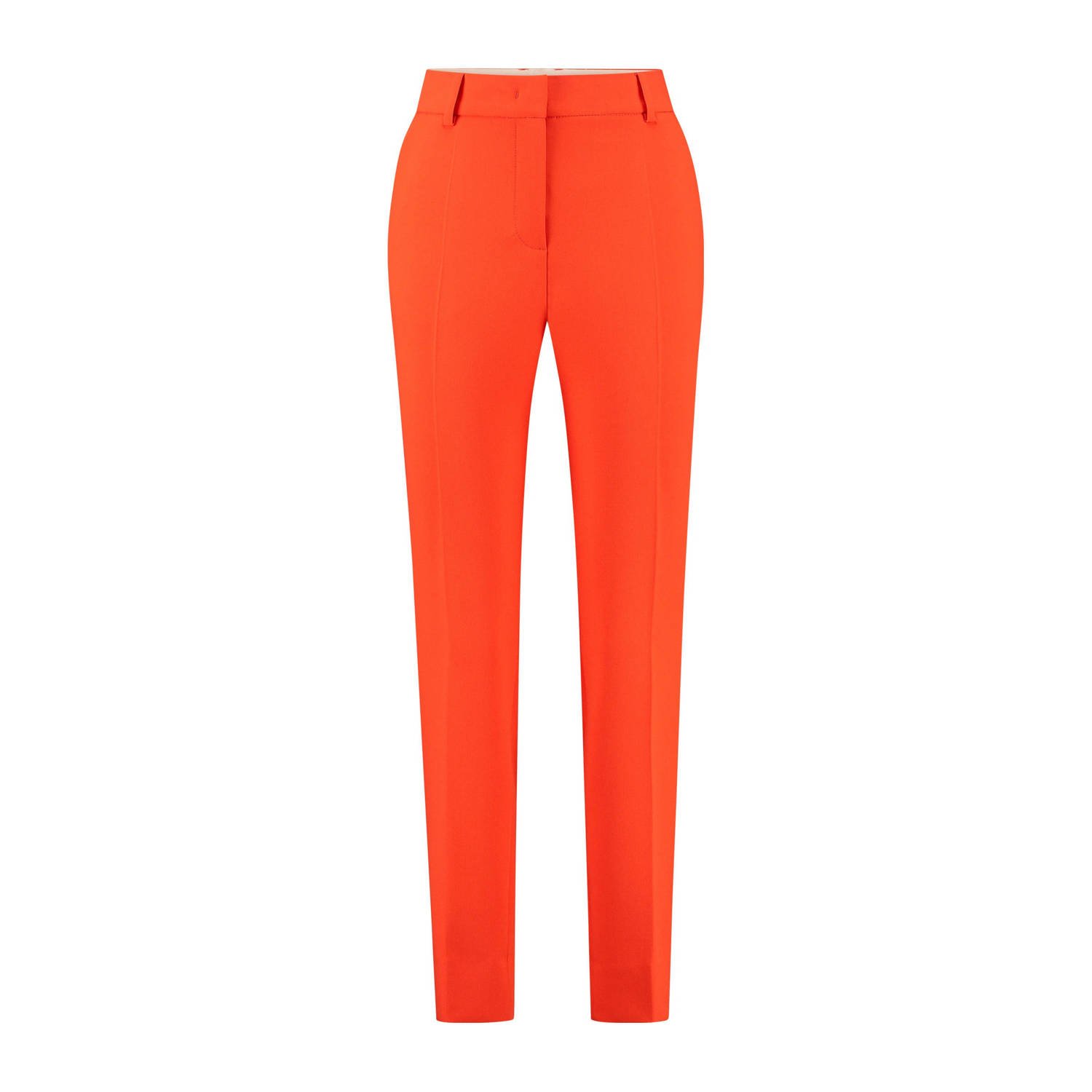 Claudia Sträter straight fit broek oranje