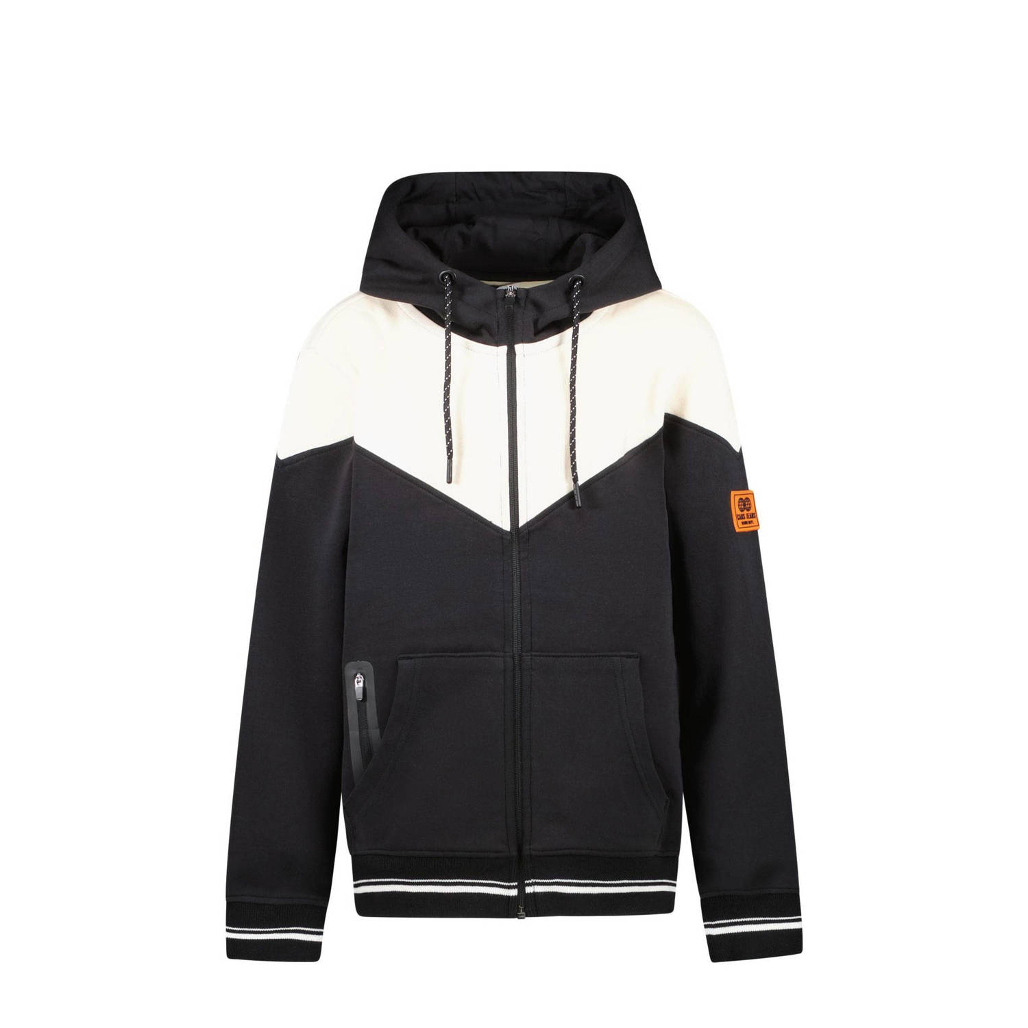 Cars sweatvest VYSSO zwart wit