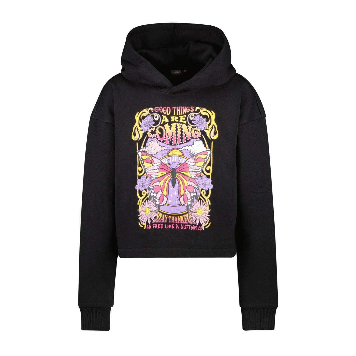 Cars hoodie SOFIA met printopdruk zwart
