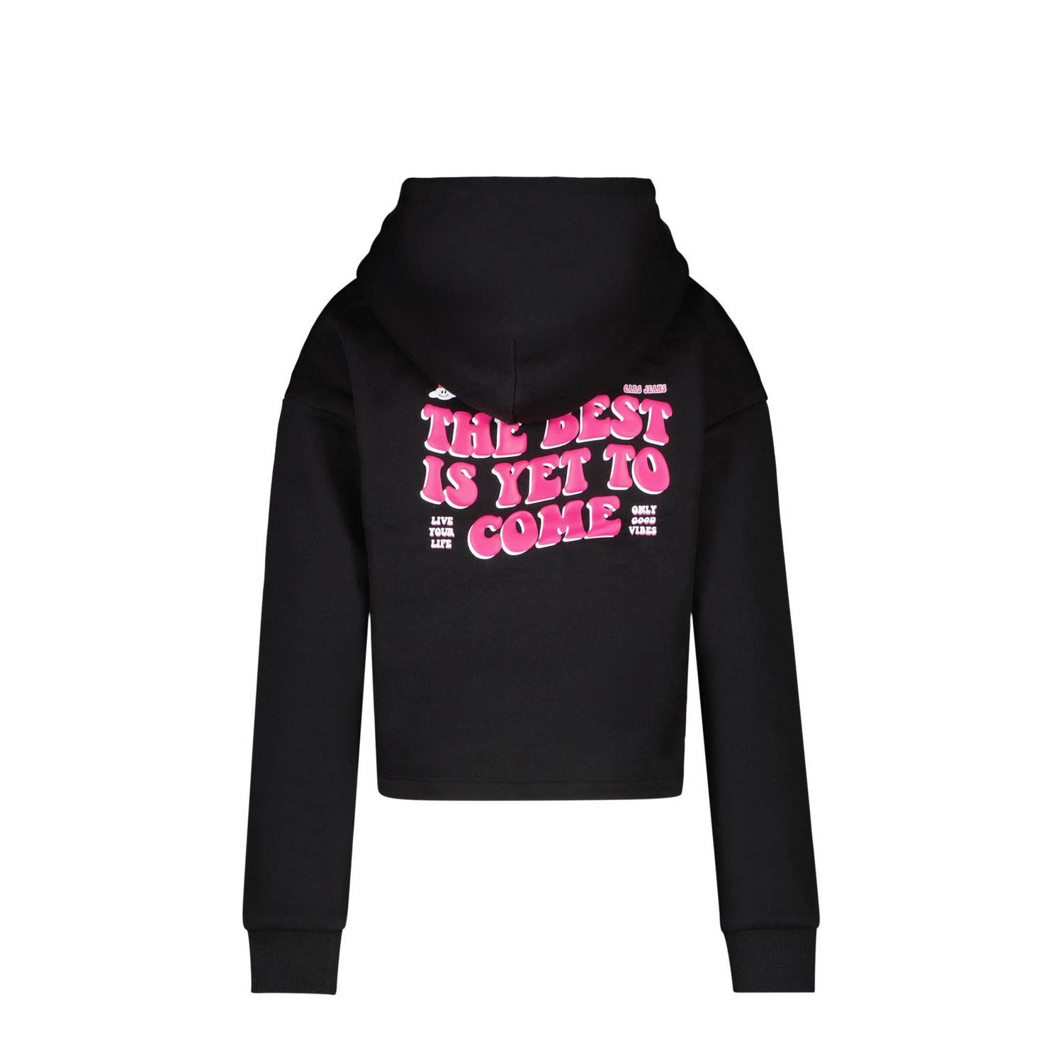 Cars hoodie BIANCA met backprint zwart