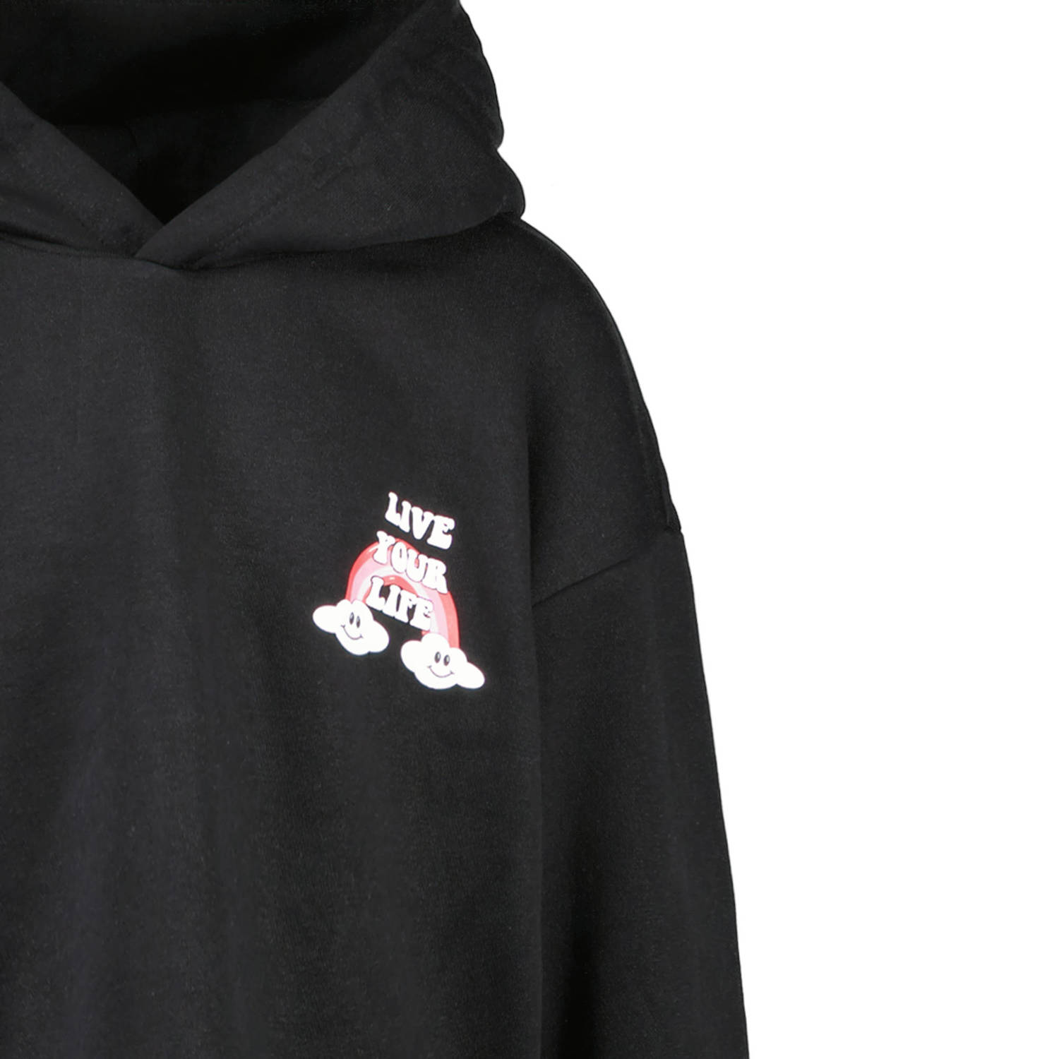 Cars hoodie BIANCA met backprint zwart