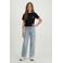 Cars high waist straight leg jeans YARA met all over print rhinestone blue