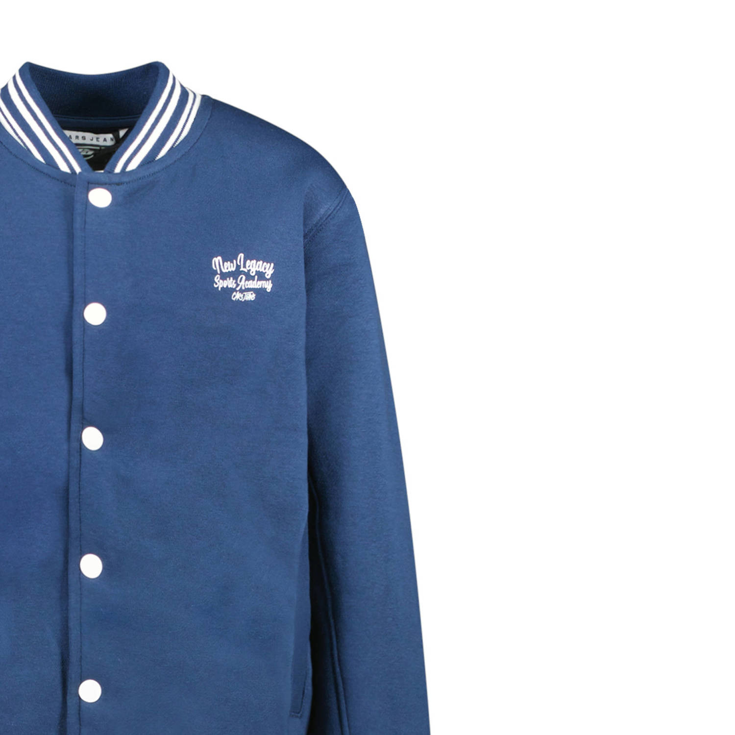 Cars sweatvest BRAVES met backprint blauw wit