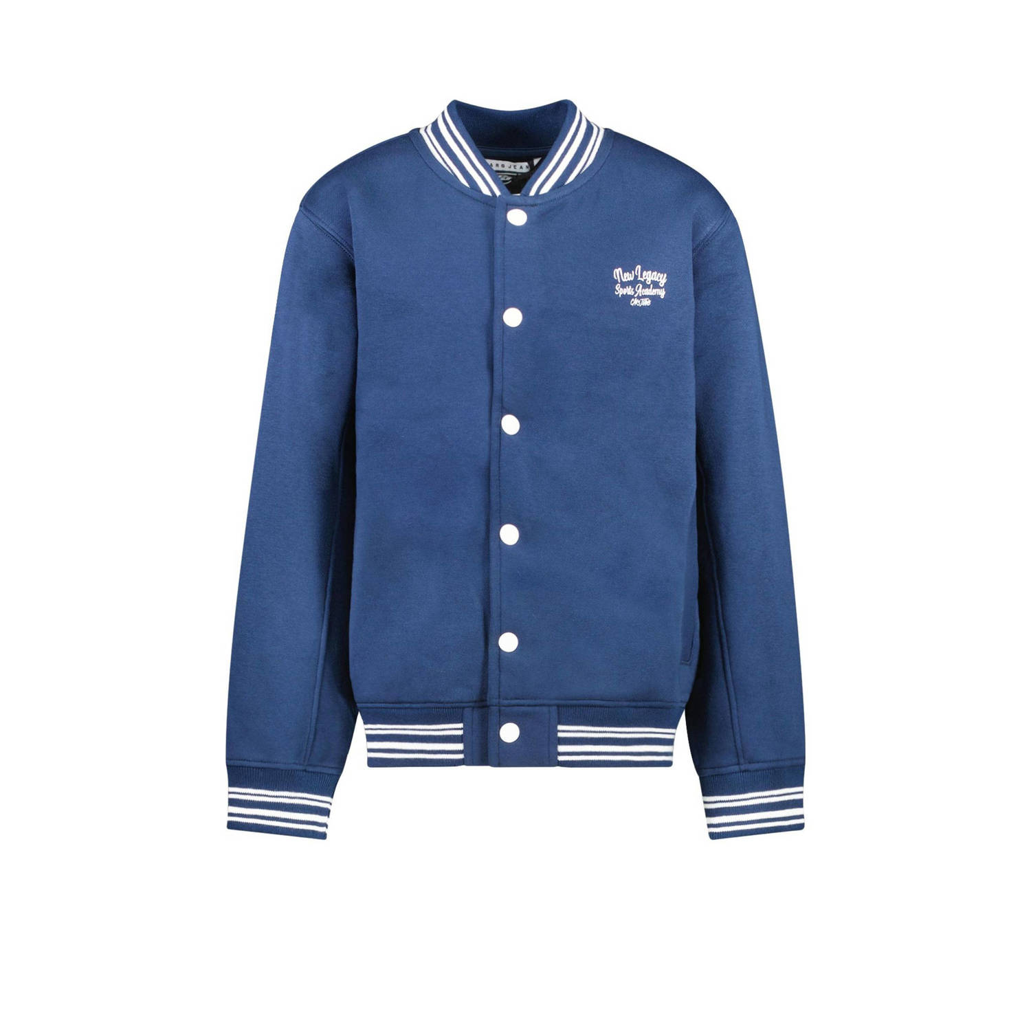 Cars sweatvest BRAVES met backprint blauw wit