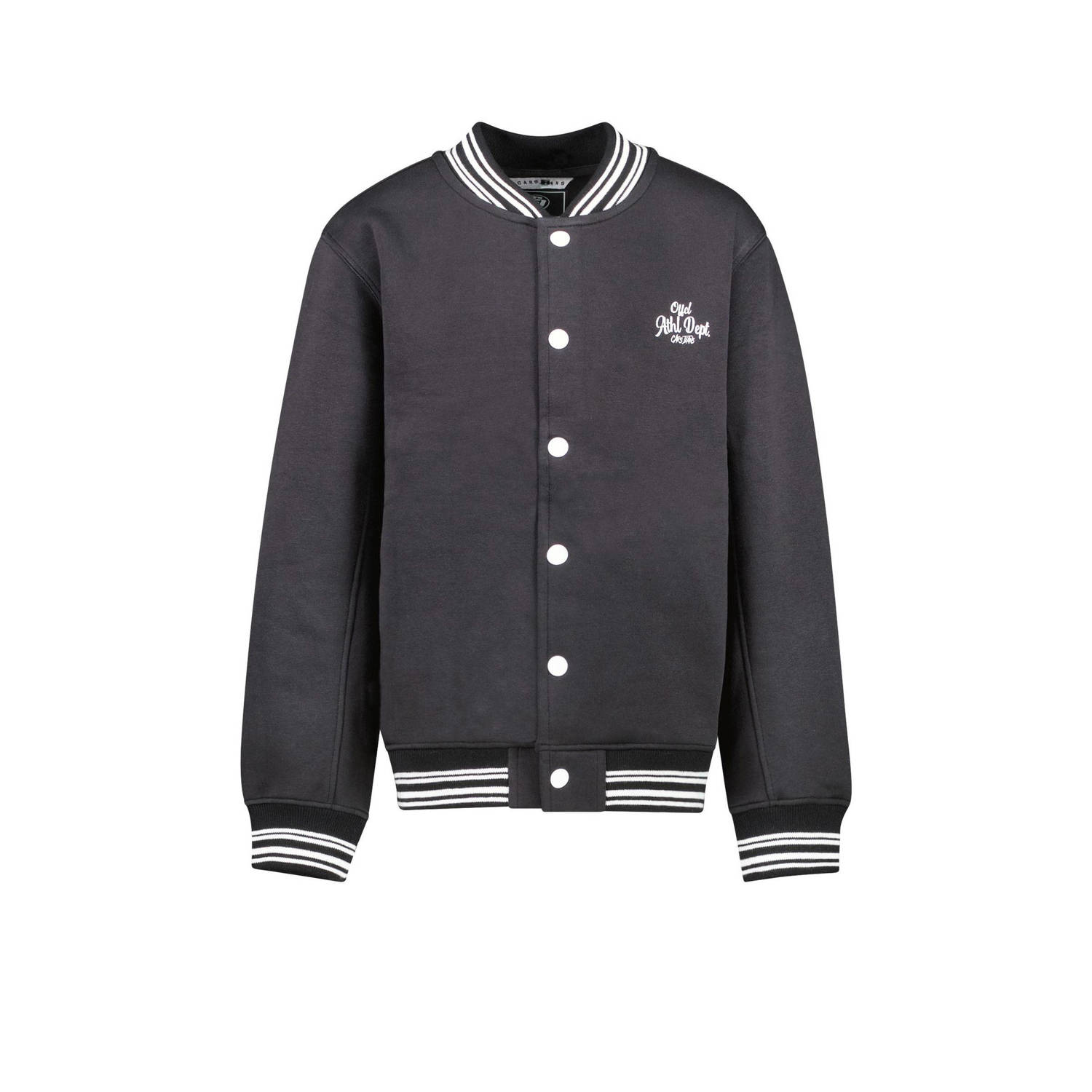 Cars sweatvest BRAVES met backprint zwart wit