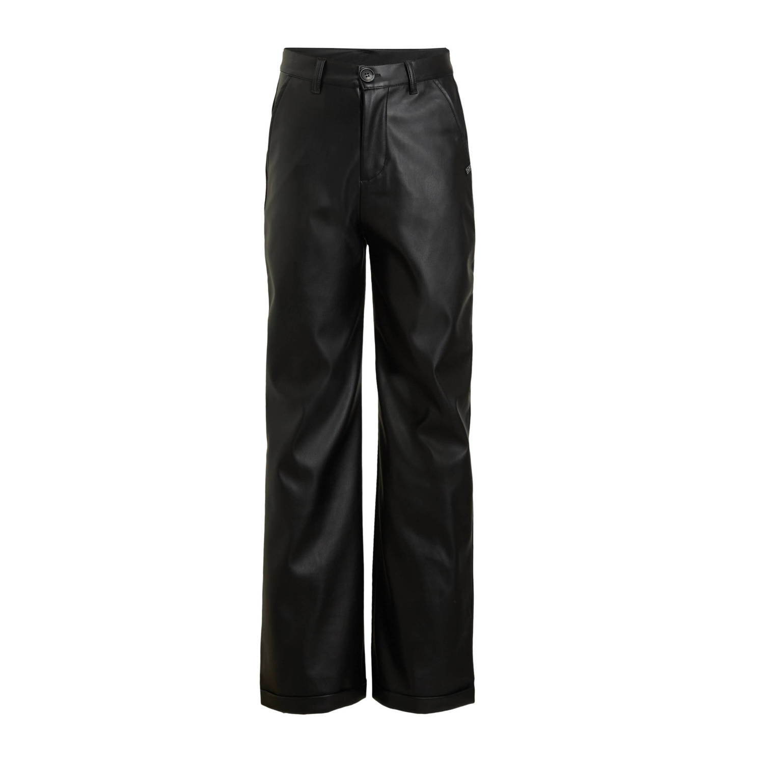 Cars imitatieleren regular fit broek INNESSY zwart