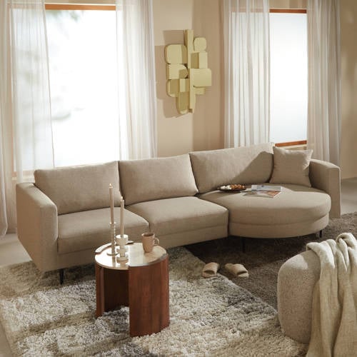 NOUS Living hoekbank rechts Narbonne - warm beige