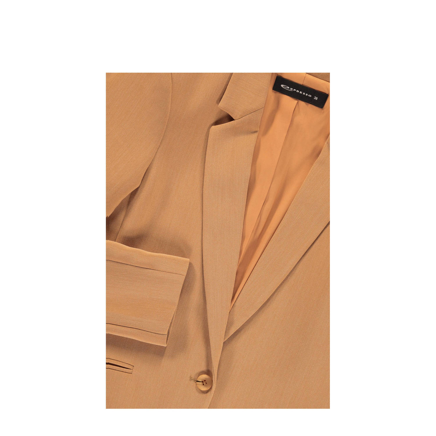 Expresso rechtvallende blazer camel