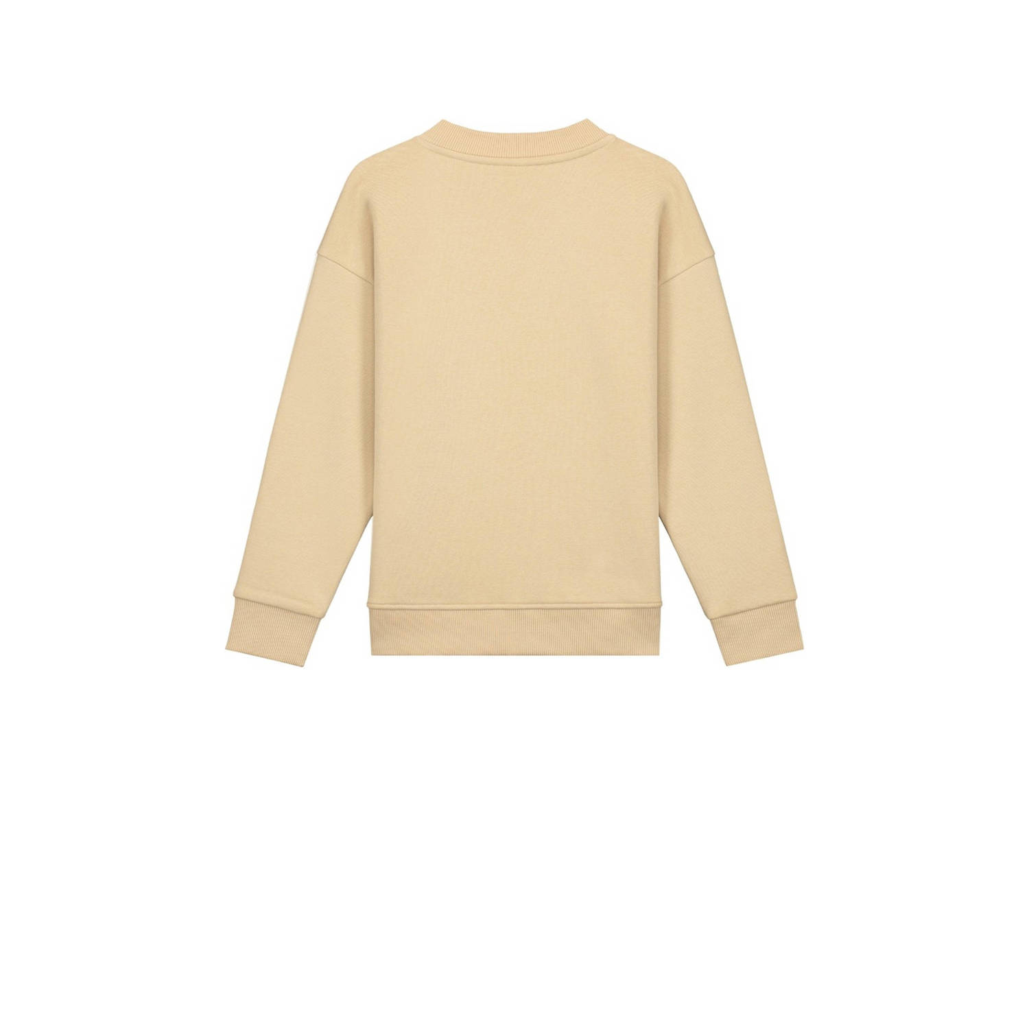 NIK&NIK sweater met tekst lichtzand