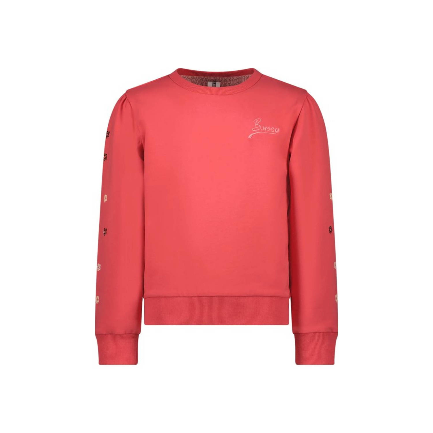 B.Nosy gebloemde sweater Scottie donkerroze