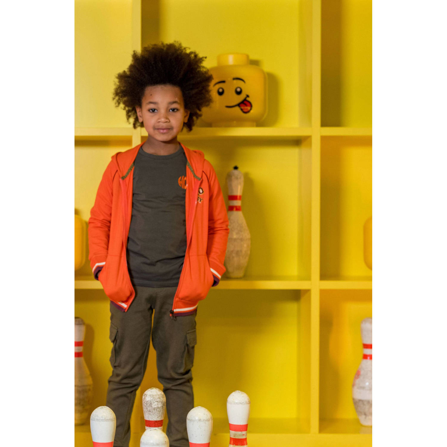 B.Nosy sweatvest Cody met backprint oranje