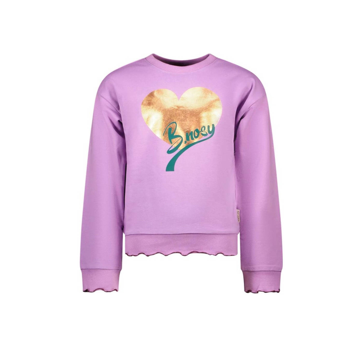 B.Nosy sweater Sue met printopdruk lila