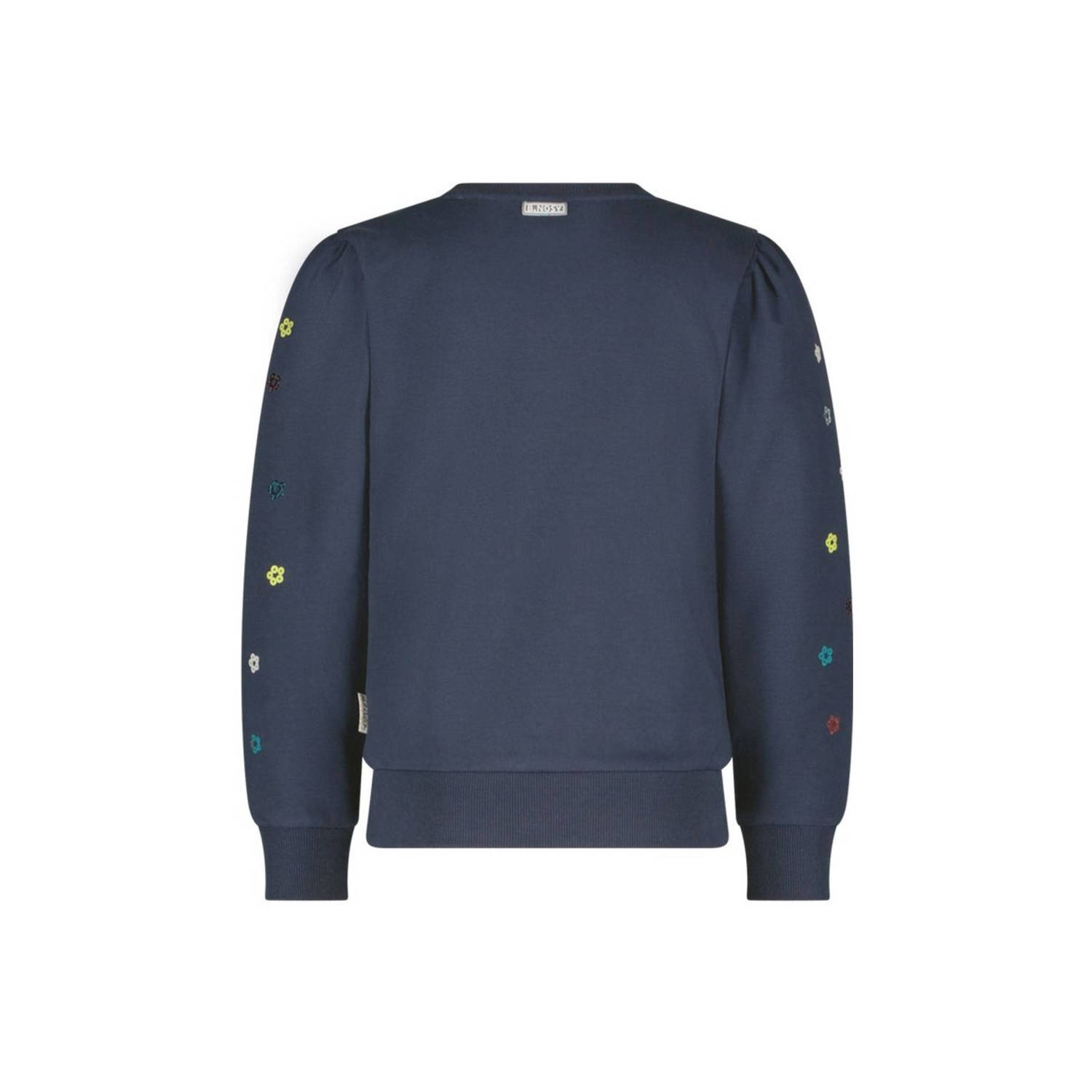 B.Nosy gebloemde sweater Scottie donkerblauw
