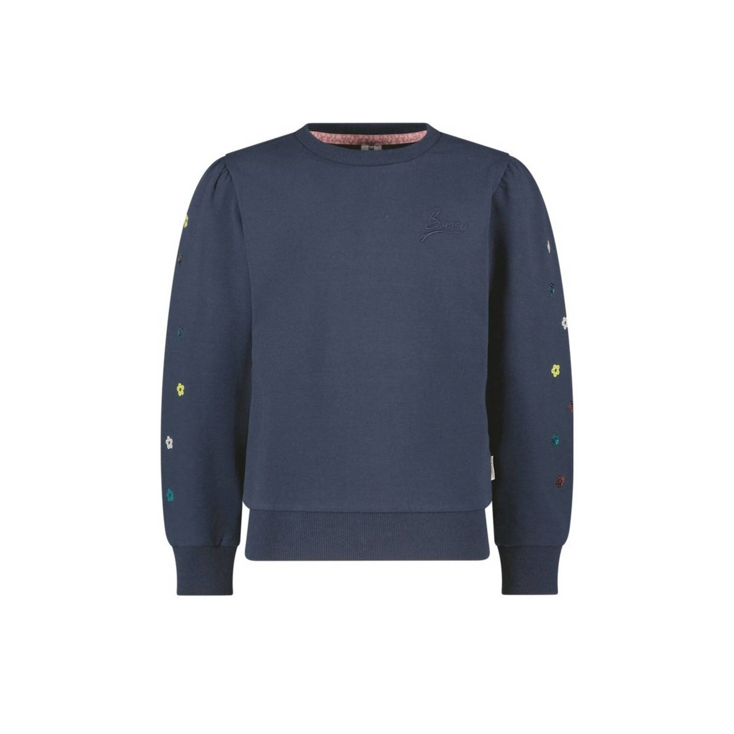 B.Nosy gebloemde sweater Scottie donkerblauw