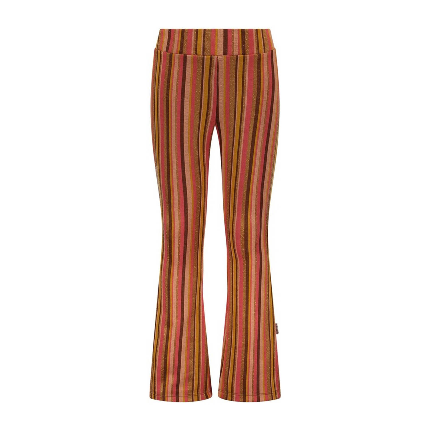 B.Nosy gestreepte flared broek Phae oranje roze