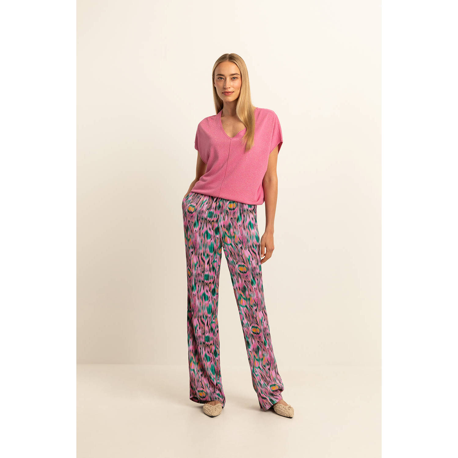 Expresso fijngebreide top roze