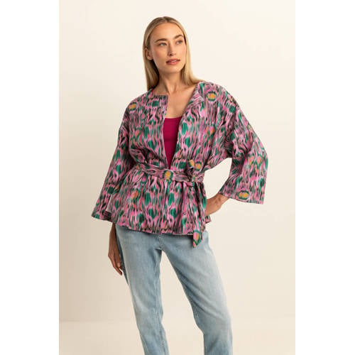 Expresso oversized kimono met all over print multi afbeelding
