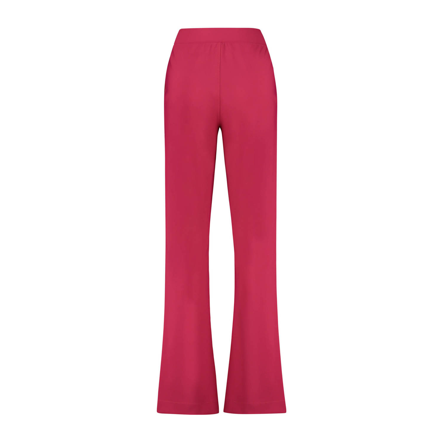 Expresso flared broek EX24-21056 van travelstof fuchsia
