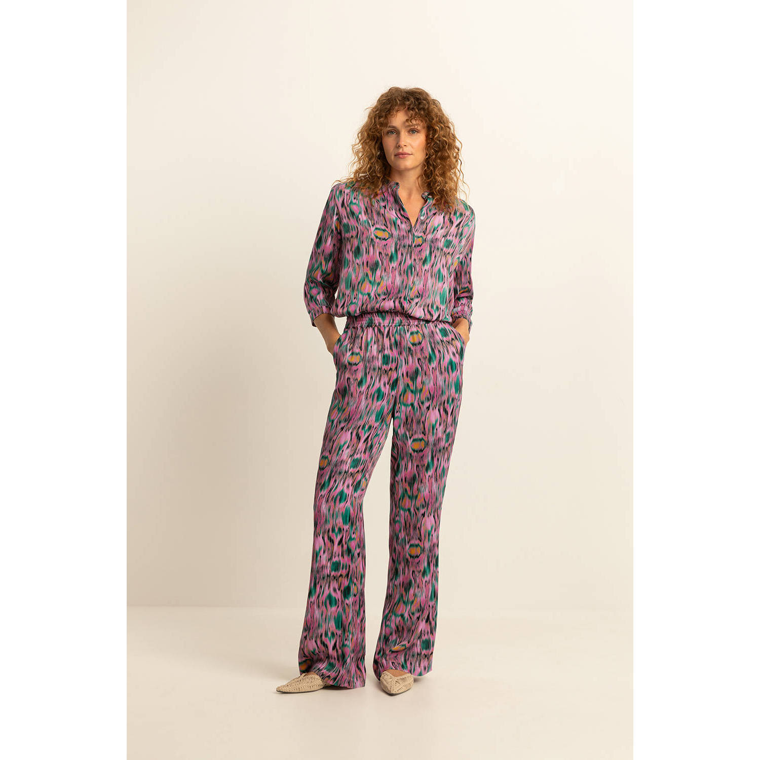 Expresso blousetop met all over print multi
