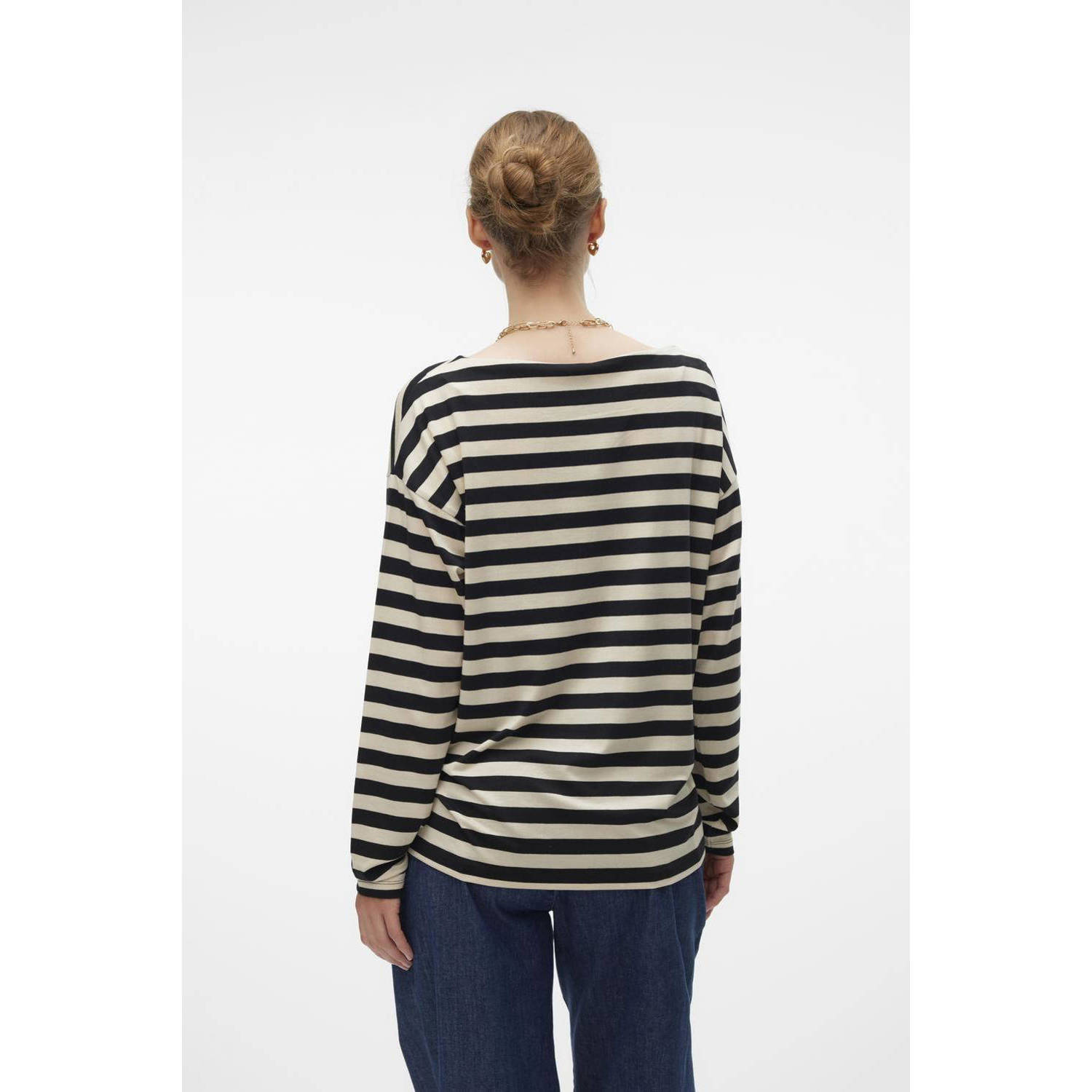 VERO MODA MATERNITY gestreepte zwangerschapstop blauw wit