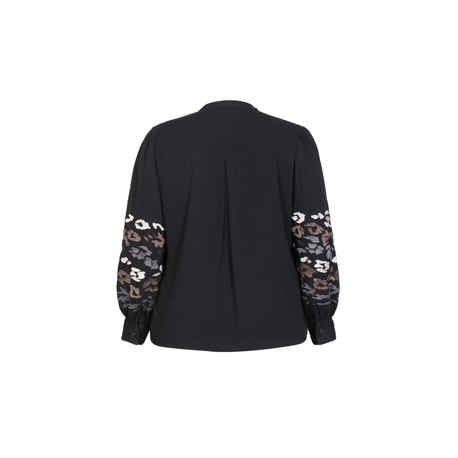 Exxcellent blouse met borduursels zwart