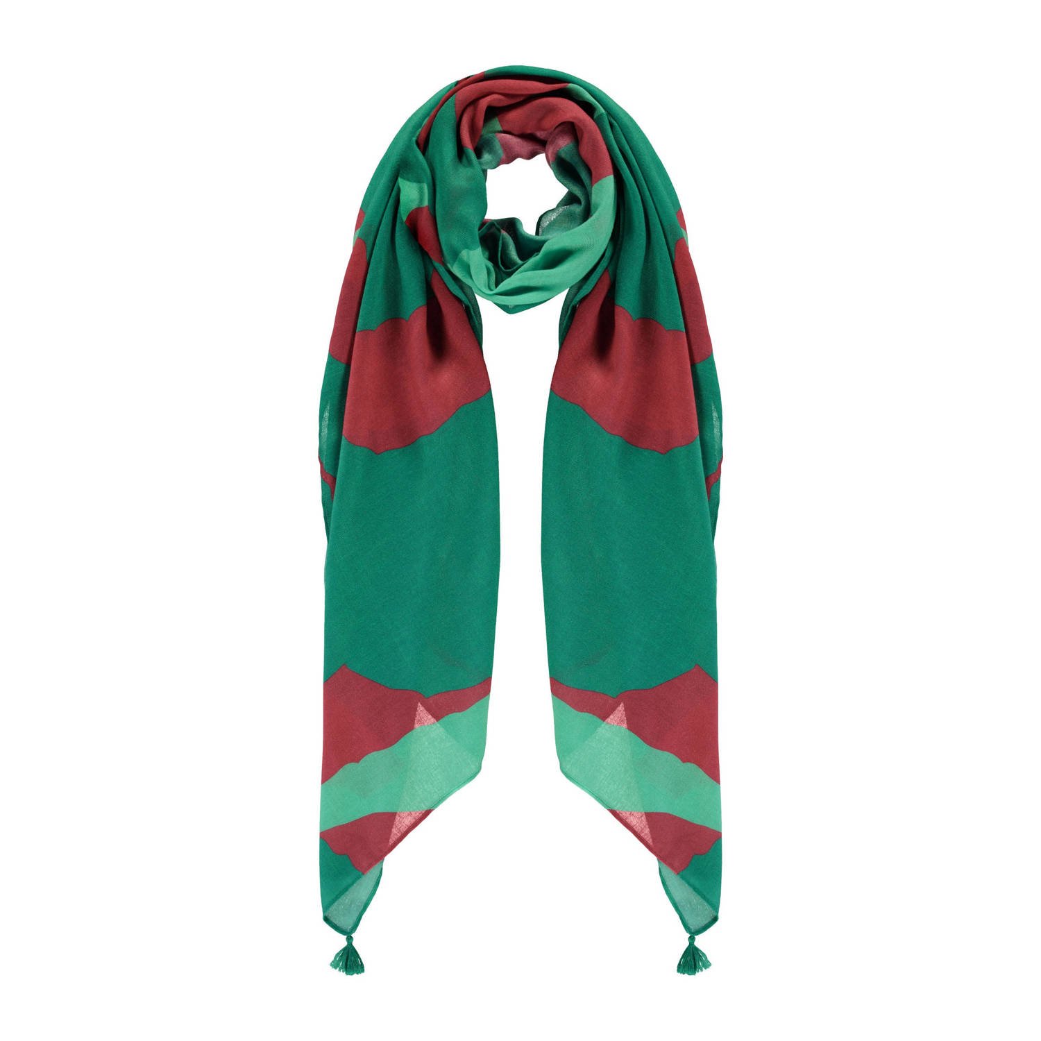 Expresso sjaal groen rood