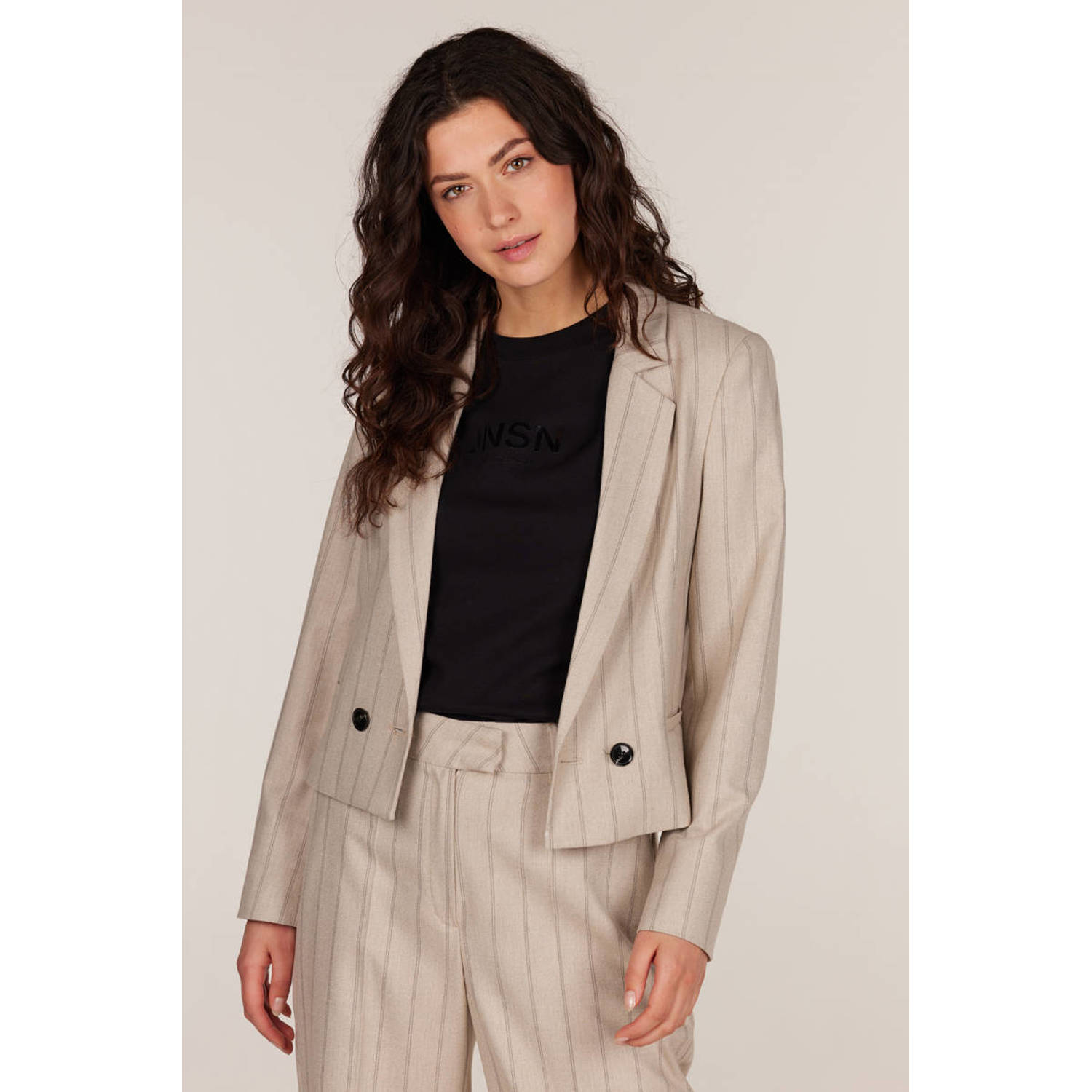 JANSEN AMSTERDAM Dames Blazers Pss265 Blazer Aliya Zand