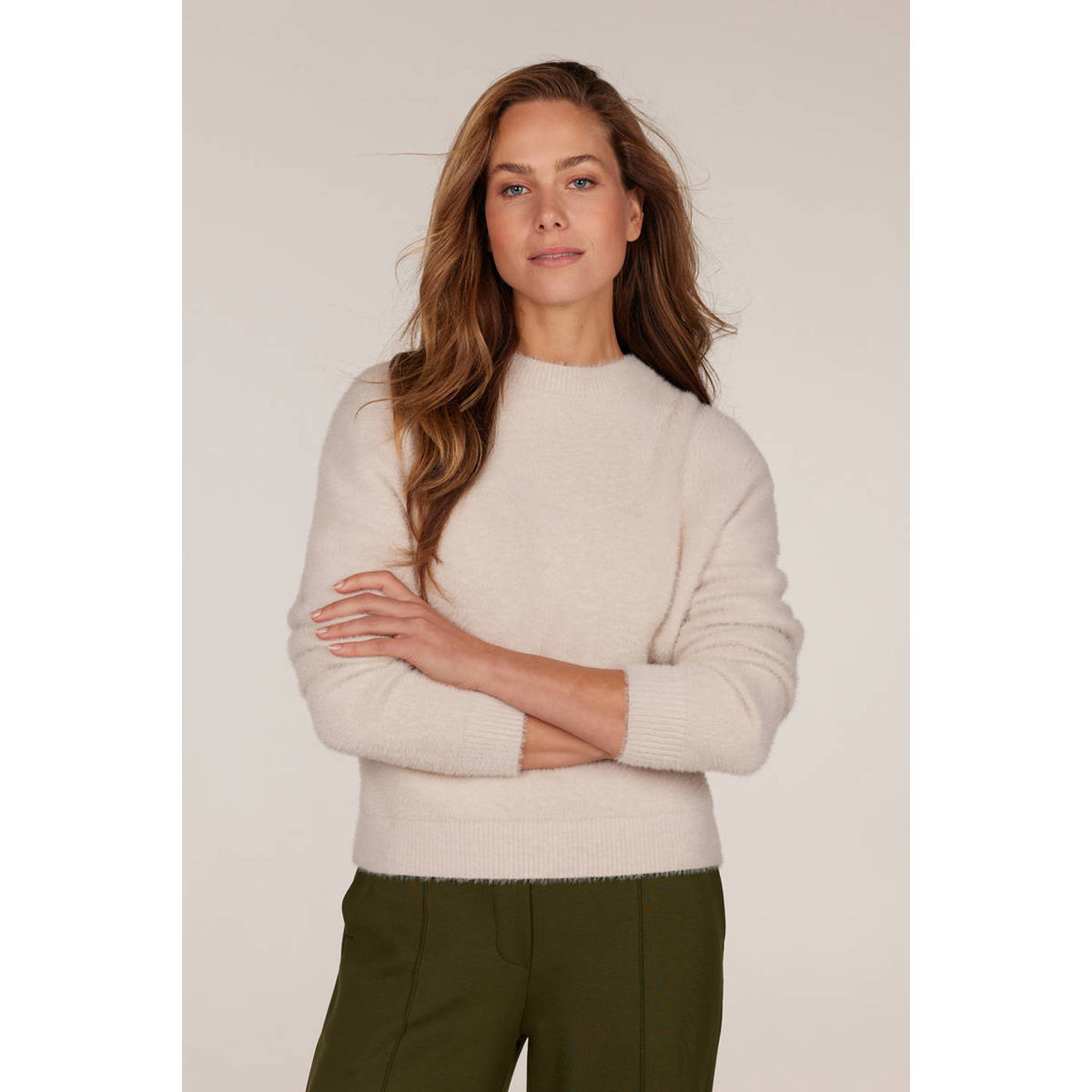 JANSEN Amsterdam gebreide trui BIBIAN beige