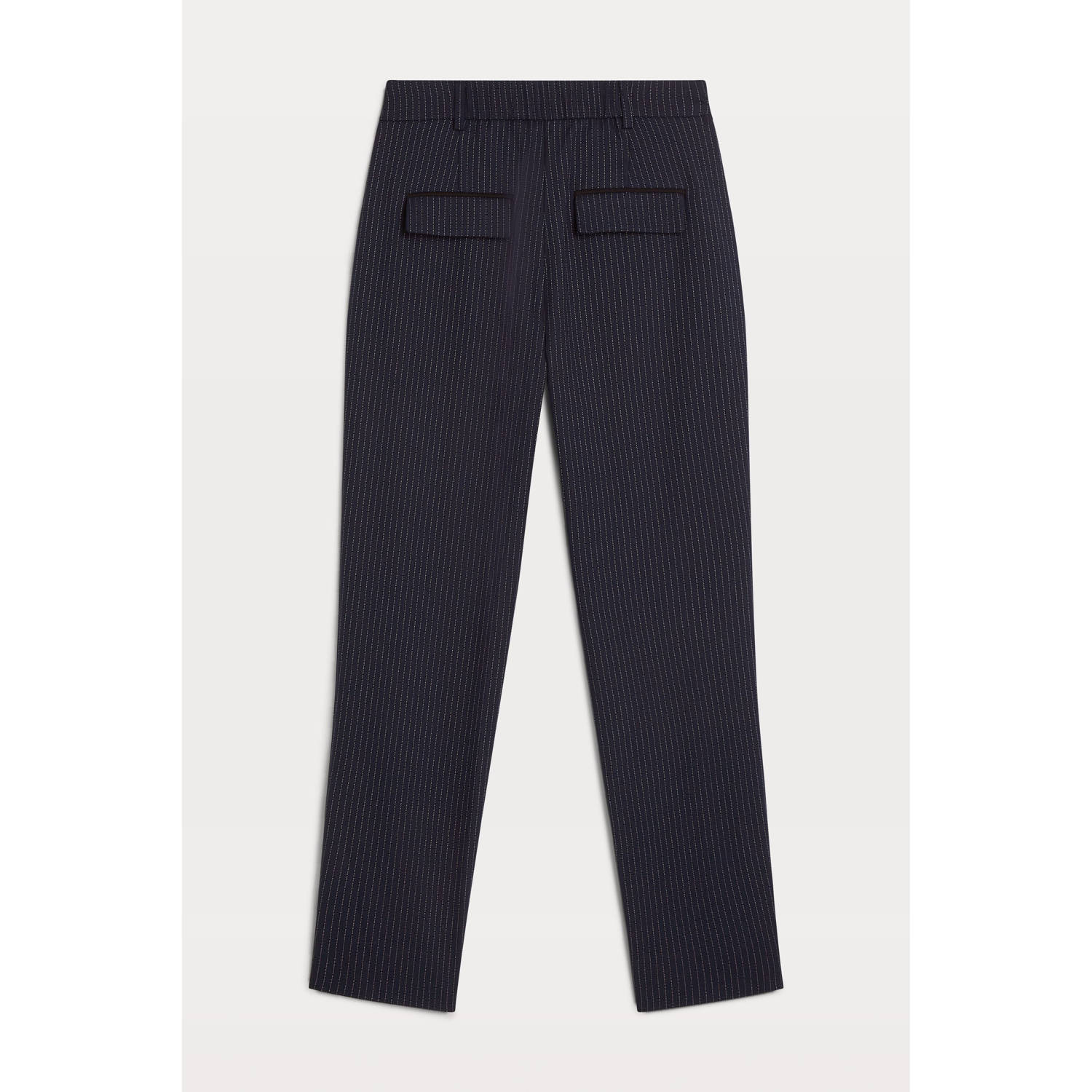 JOSH V SECILIA mid rise slim taillored pantalon donkerblauw