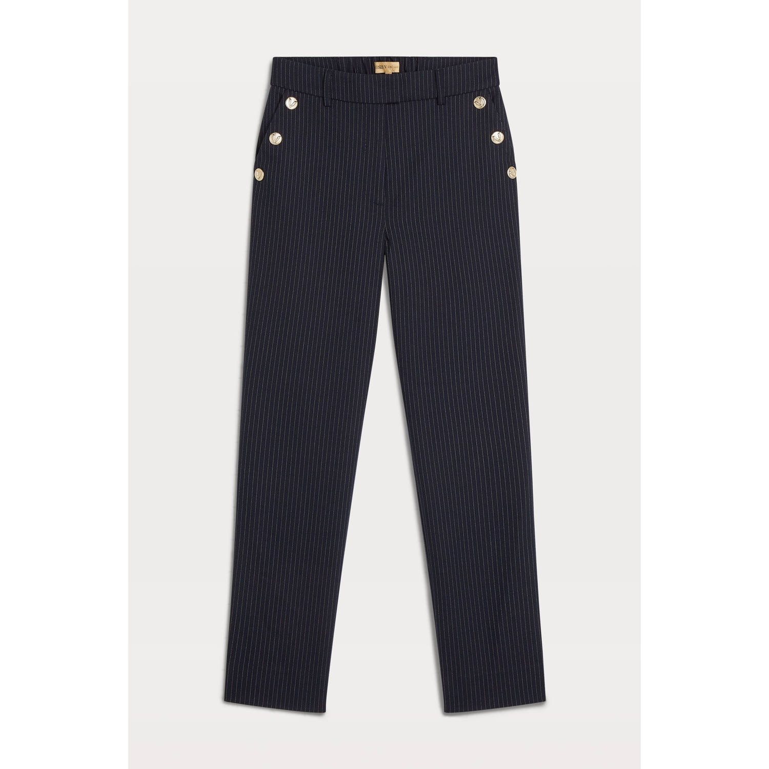 JOSH V SECILIA mid rise slim taillored pantalon donkerblauw