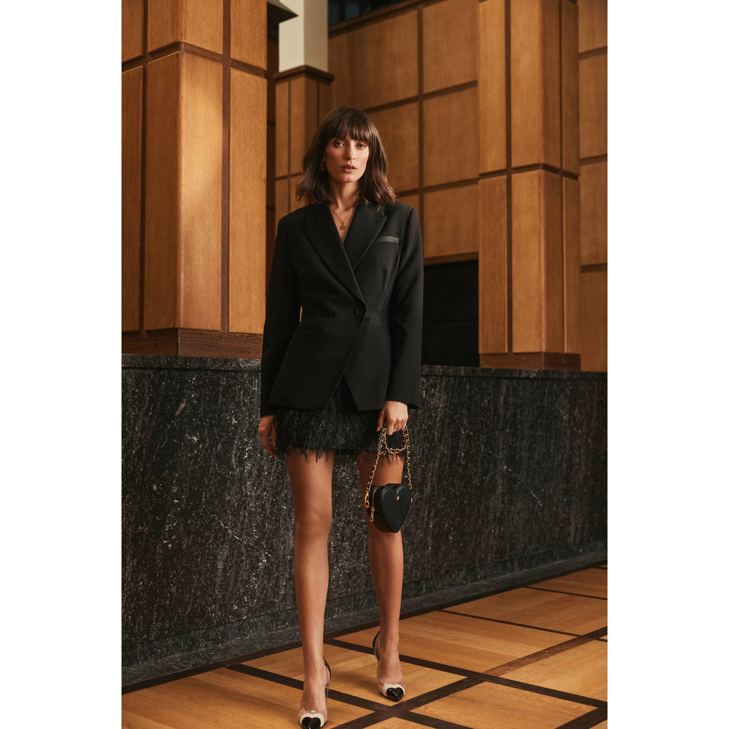 JOSH V NOLAN getailleerde blazer zwart