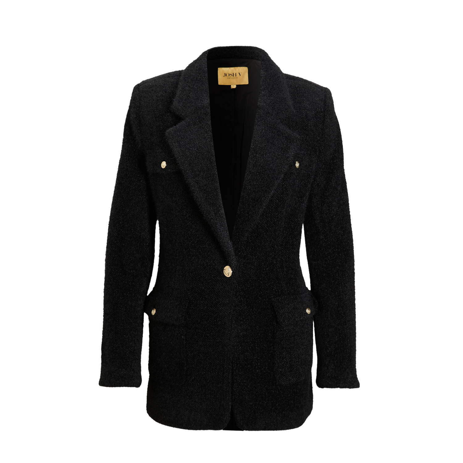 JOSH V rechtvallende blazer Nevada zwart