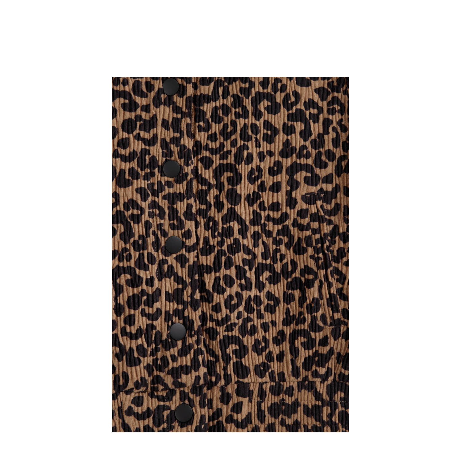 WE Fashion jasje met panterprint bruin zwart