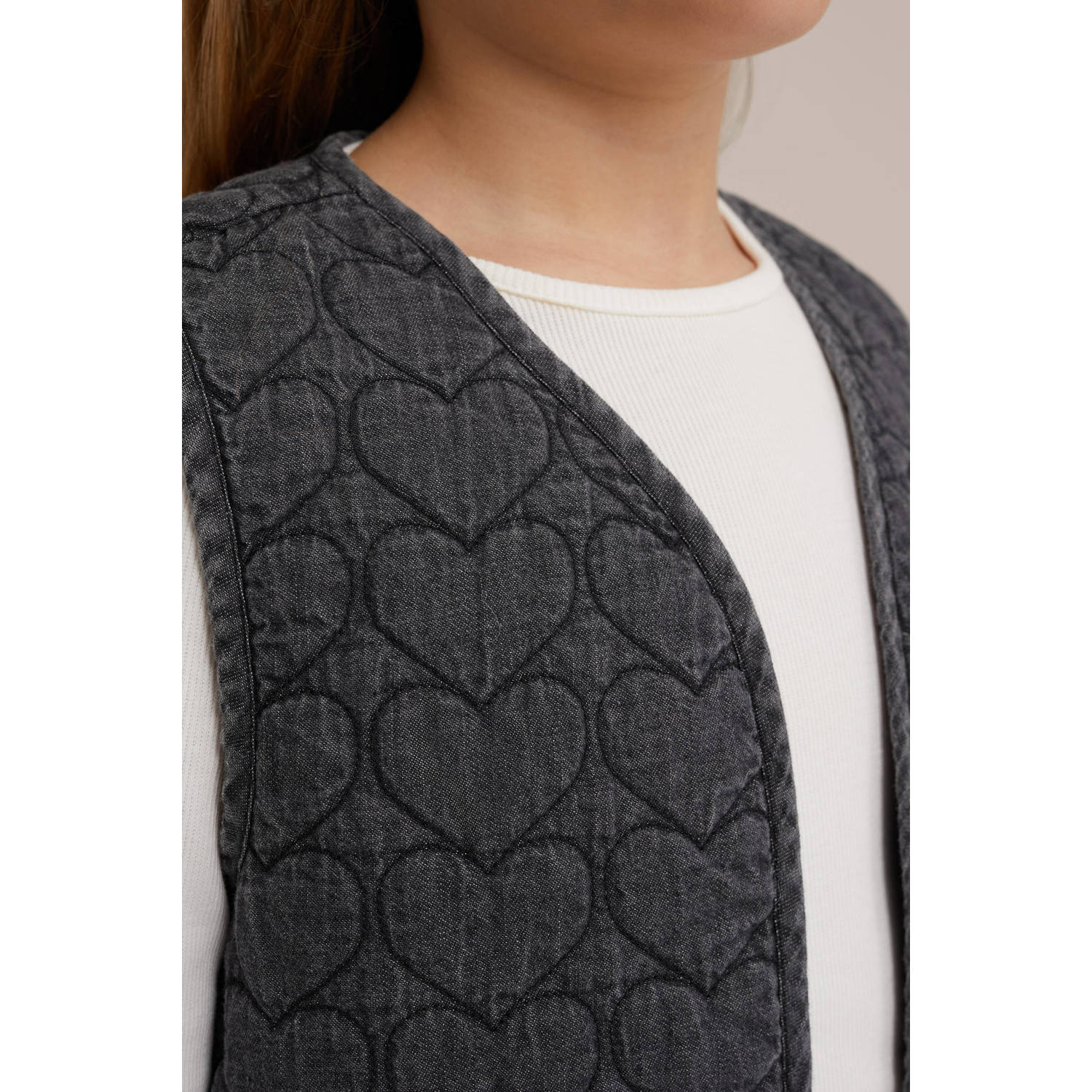WE Fashion gilet grey denim