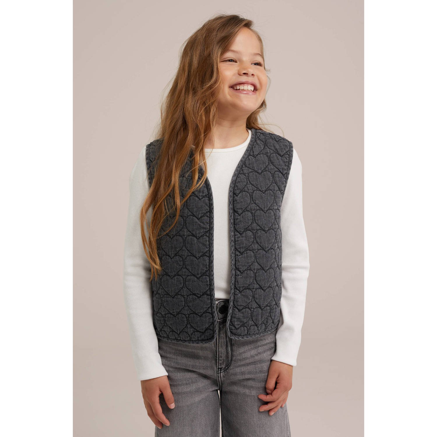 WE Fashion gilet grey denim