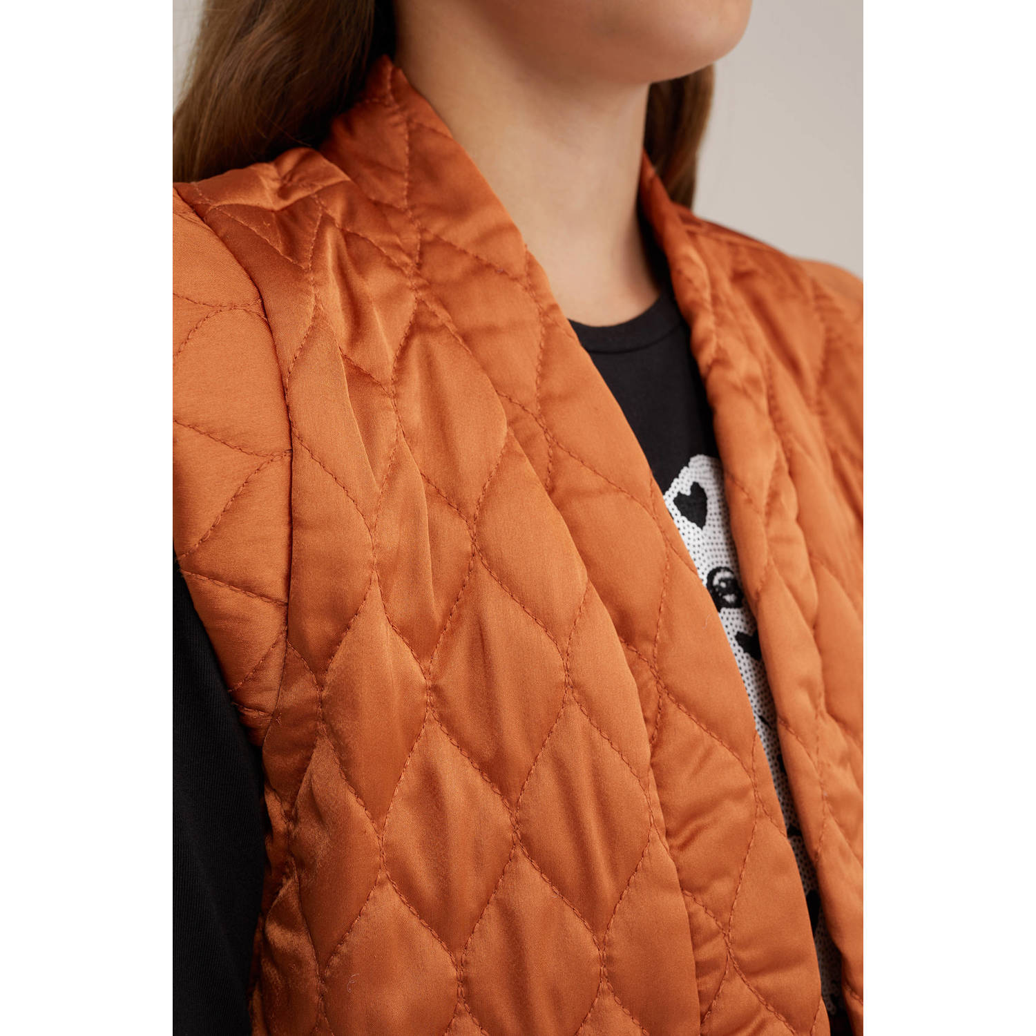 WE Fashion gilet donkeroranje